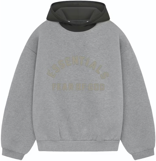 Fear of God Essentials Hoodie 'Dark Heather Oatmeal / Ink' (FW23)