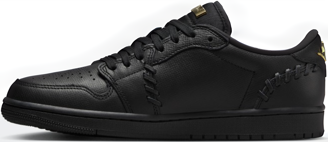 Air Jordan 1 Low Method of Make 'Black Metallic Gold' (W)