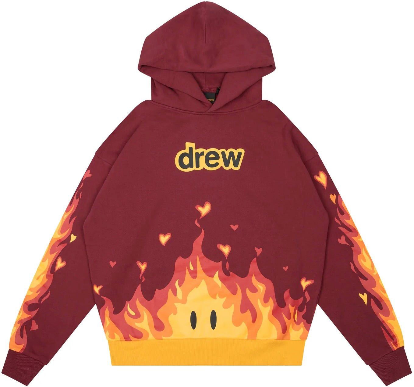 Drew House Fire Hoodie 'Burgundy'