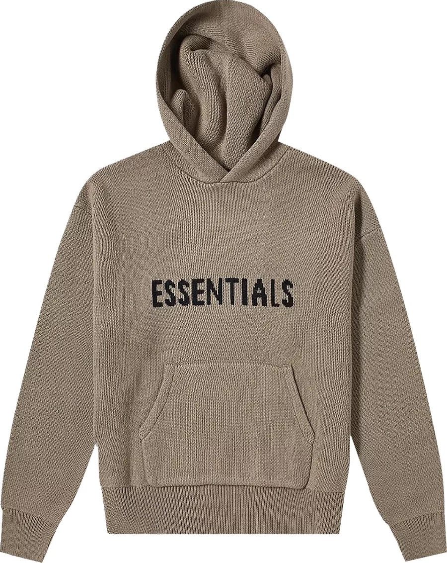 Fear of God Essentials Knit Pullover Hoodie 'Taupe' (SS21)