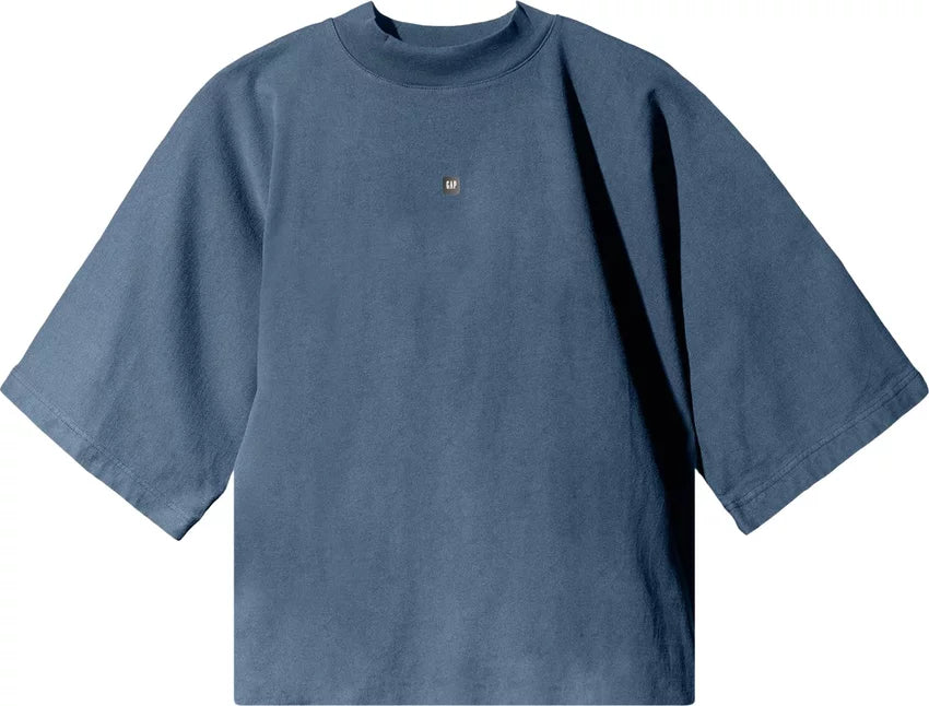 Yeezy Gap Engineered by Balenciaga Logo No Seam Tee 'Dark Blue'