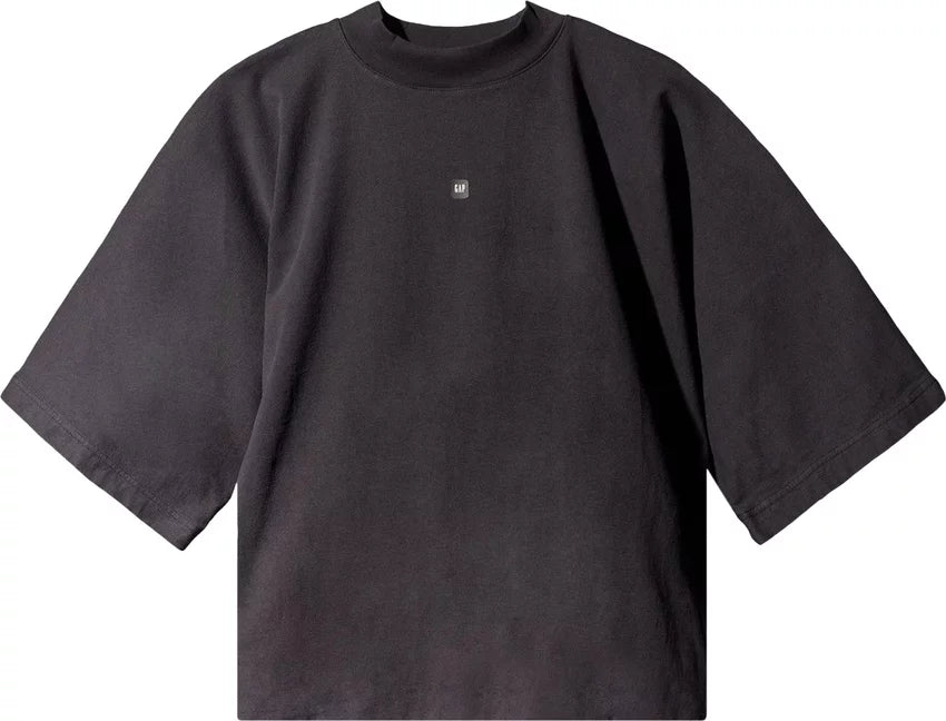 Yeezy Gap Engineered by Balenciaga Cropped Logo No Seam Tee 'Black'