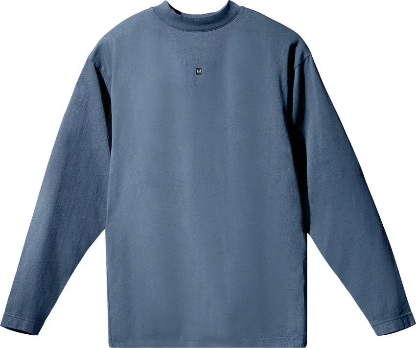 Yeezy Gap Engineered by Balenciaga Logo Long-Sleeve Tee 'Dark Blue'