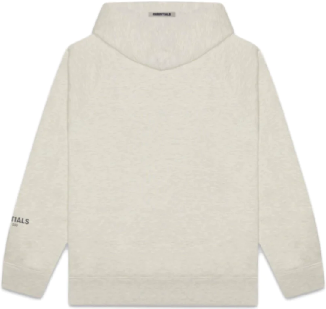 Fear of God Essentials 3D Silicon Appliqué Pullover Hoodie 'Light Heather Oatmeal' (SS20)