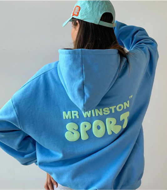 Mr Winston Co Puff Hooded Sweat 'Peppermint'