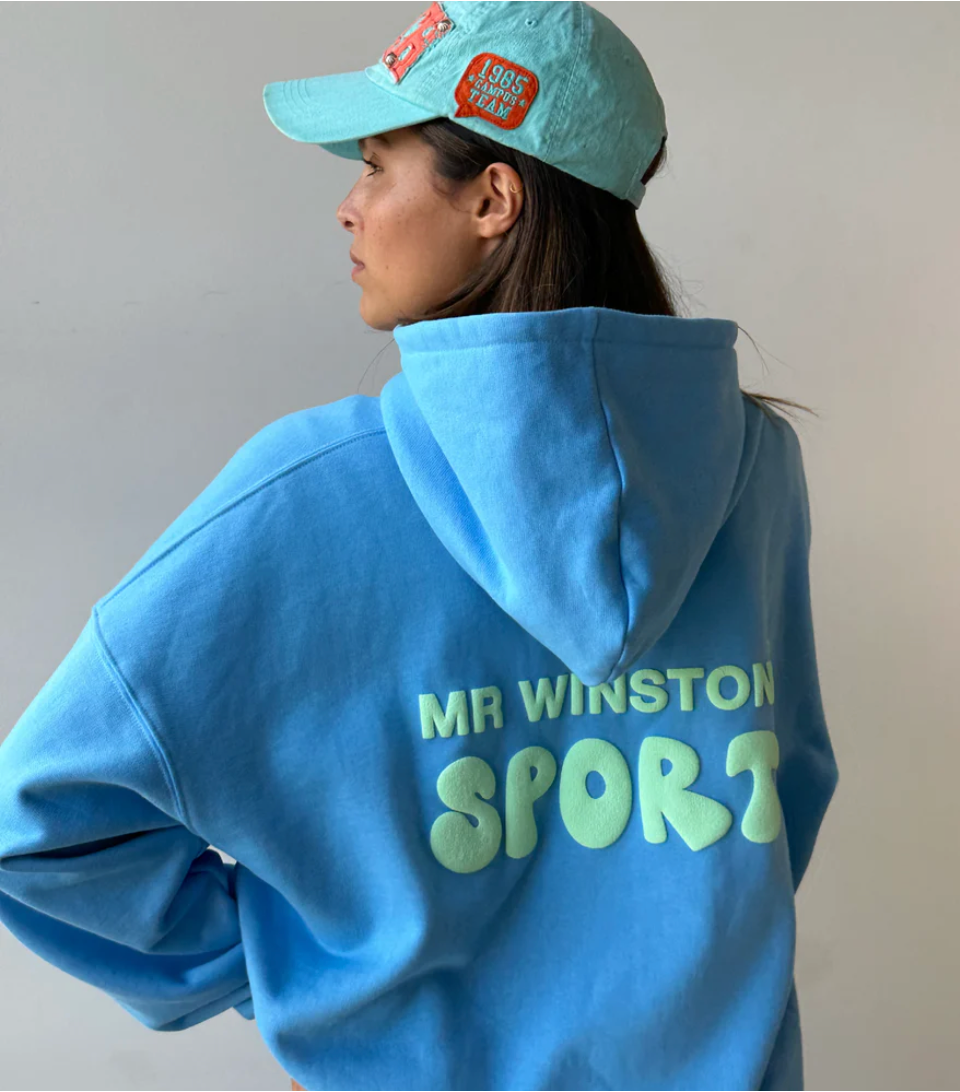 Mr Winston Co Puff Hooded Sweat 'Peppermint'