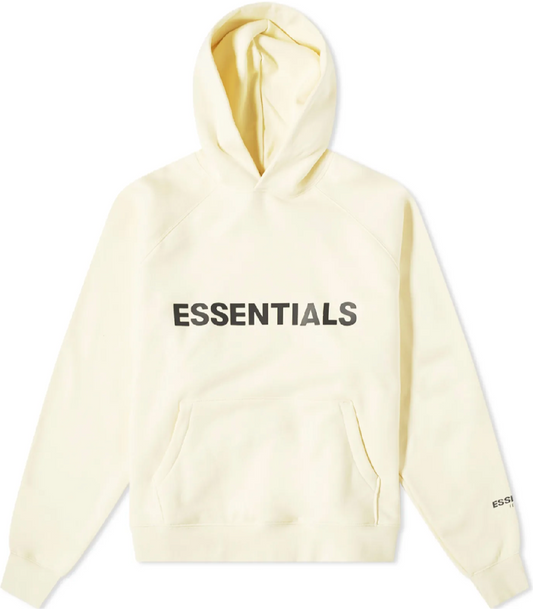 Fear of God Essentials 3D Silicon Appliqué Pullover Hoodie 'Buttercream' (SS20)