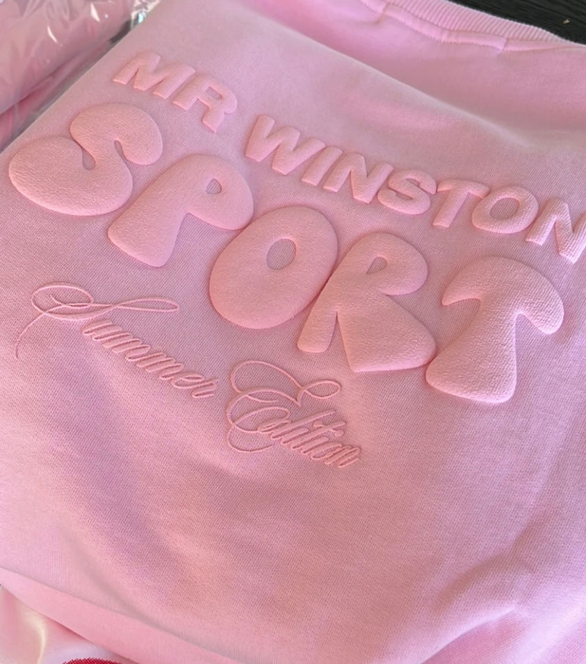 Mr Winston Co Puff Crewneck 'Baby Pink'