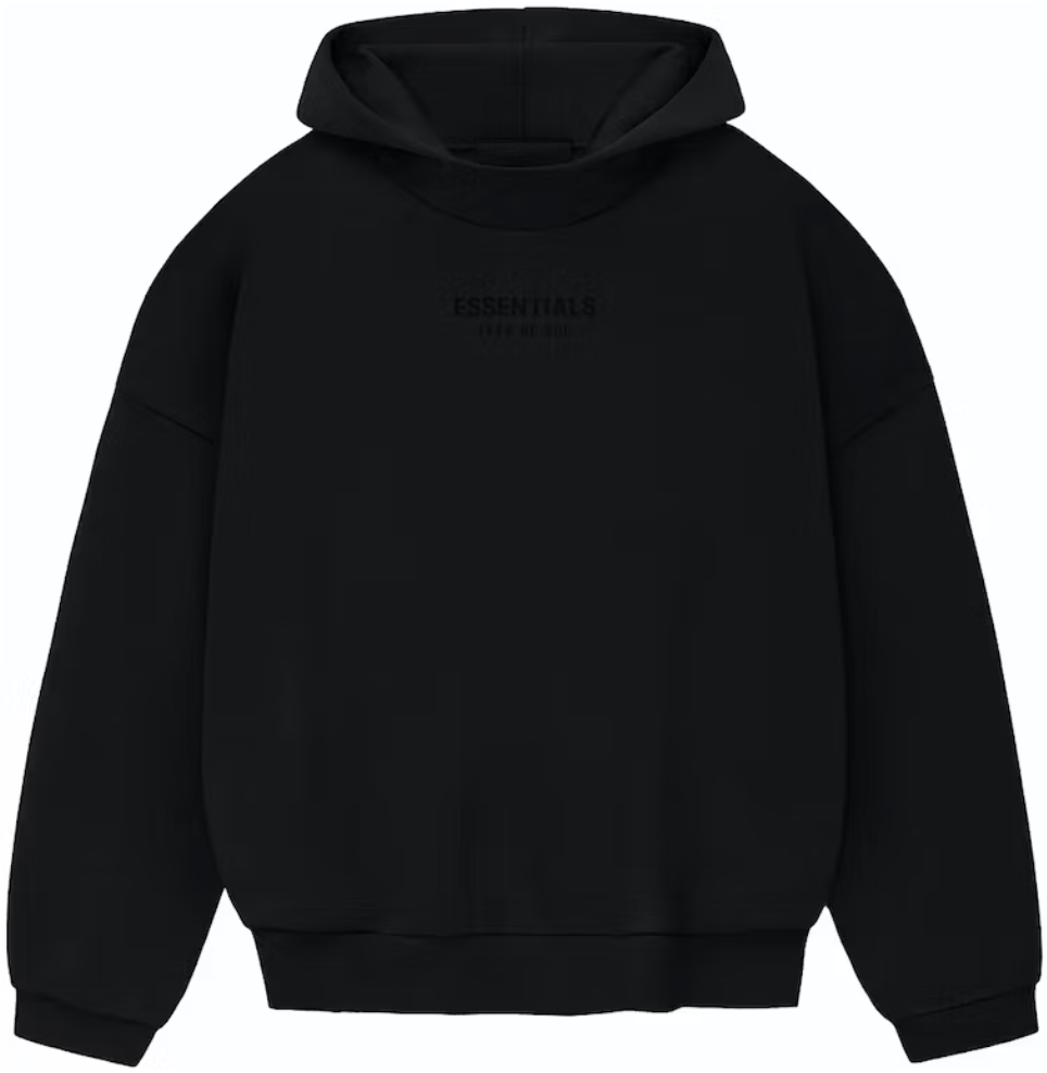 Fear of God Essentials Hoodie 'Jet Black' (FW23)