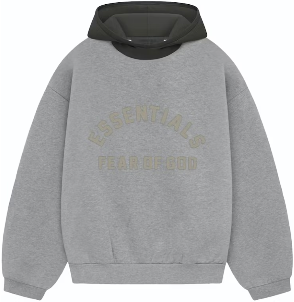 Fear of God Essentials Hoodie 'Dark Heather Oatmeal / Ink' (FW23)