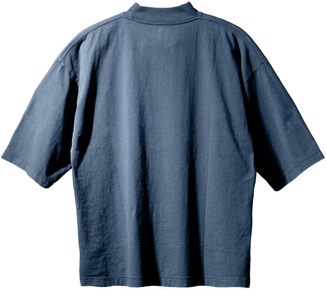 Yeezy Gap Engineered by Balenciaga Logo 3/4 Sleeve Tee 'Dark Blue'