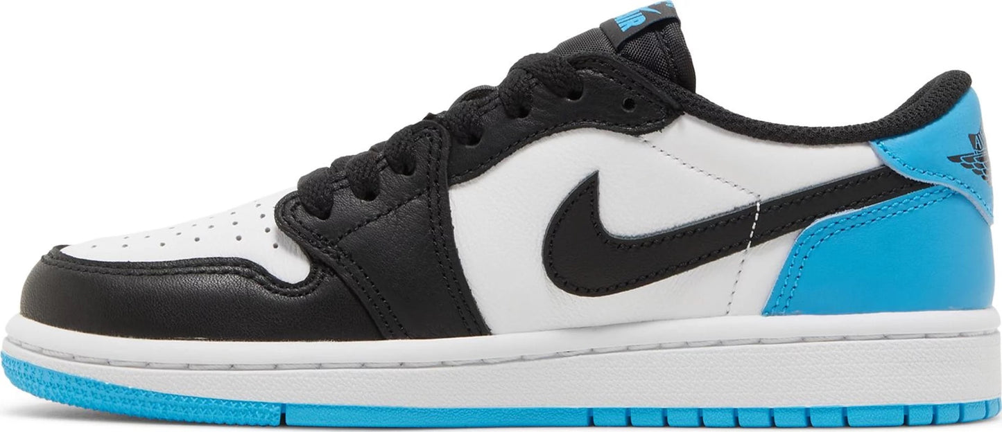 Air Jordan 1 Low OG 'Black and Dark Powder Blue / UNC' (W)