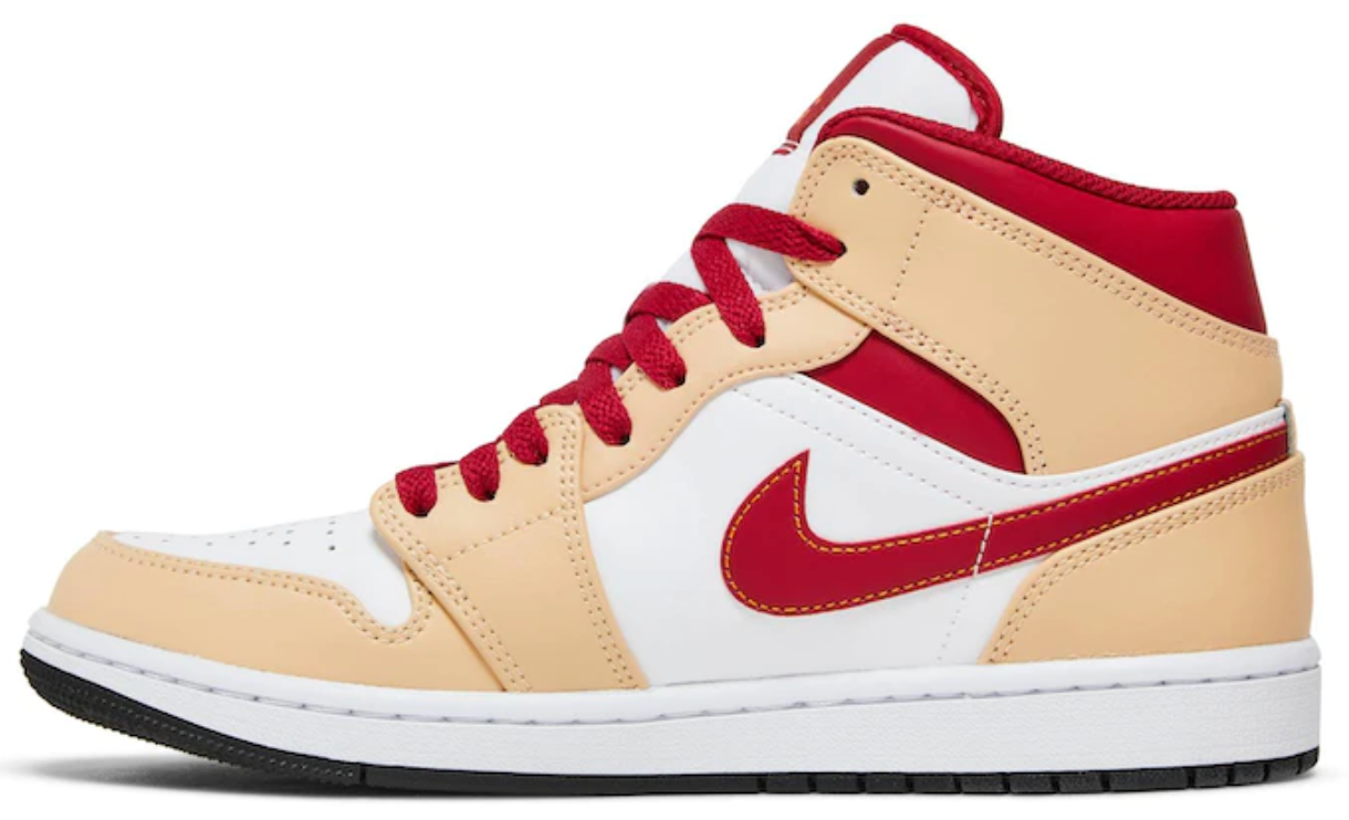 Air Jordan 1 Mid 'Cardinal Light Curry'