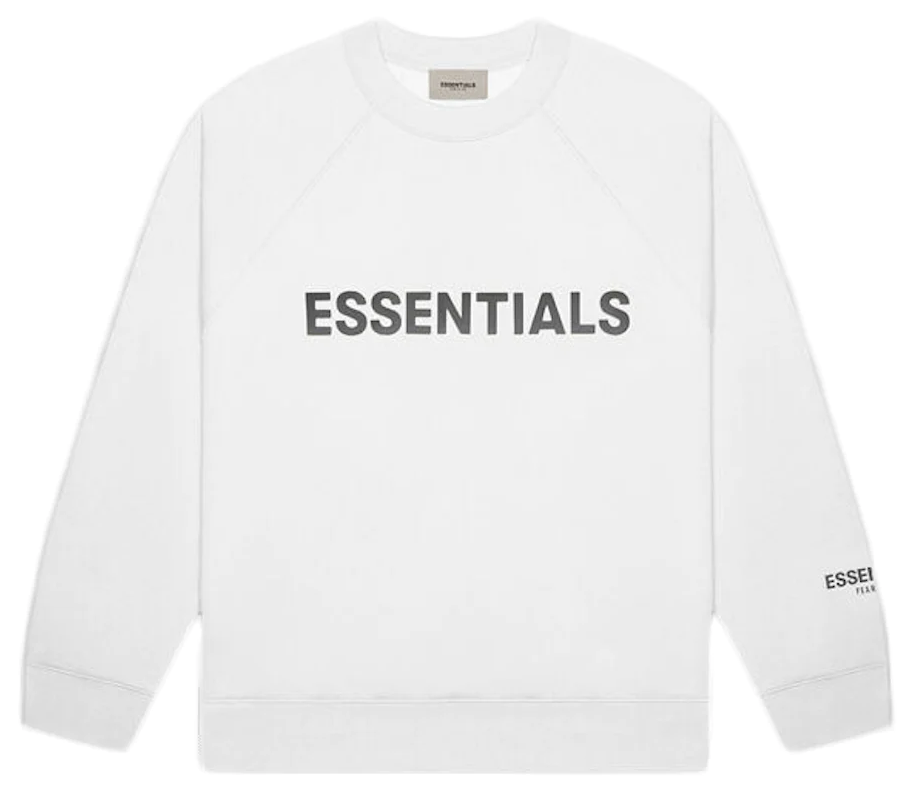 Fear of God Essentials 3D Silicon Appliqué Crewneck 'White' (SS20)