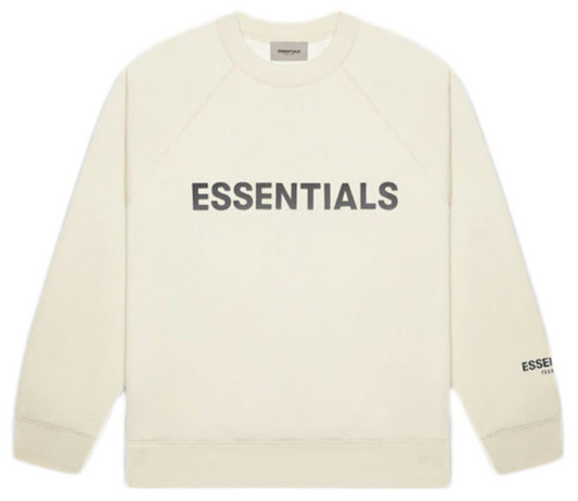 Fear of God Essentials 3D Silicon Appliqué Crewneck 'Buttercream' (SS20)