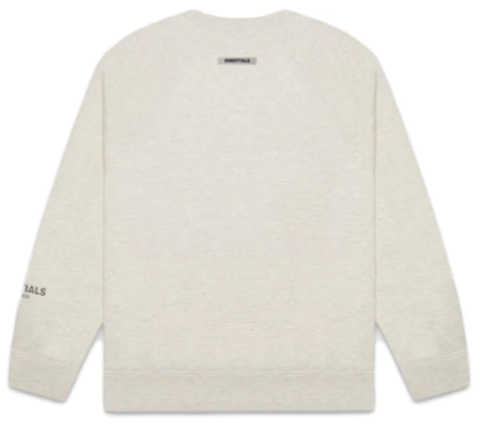 Fear of God Essentials 3D Silicon Appliqué Crewneck 'Heather Oatmeal' (SS20)