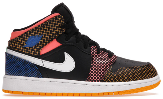 Air Jordan 1 Mid MMD 'Multi-Color Grid' (GS)