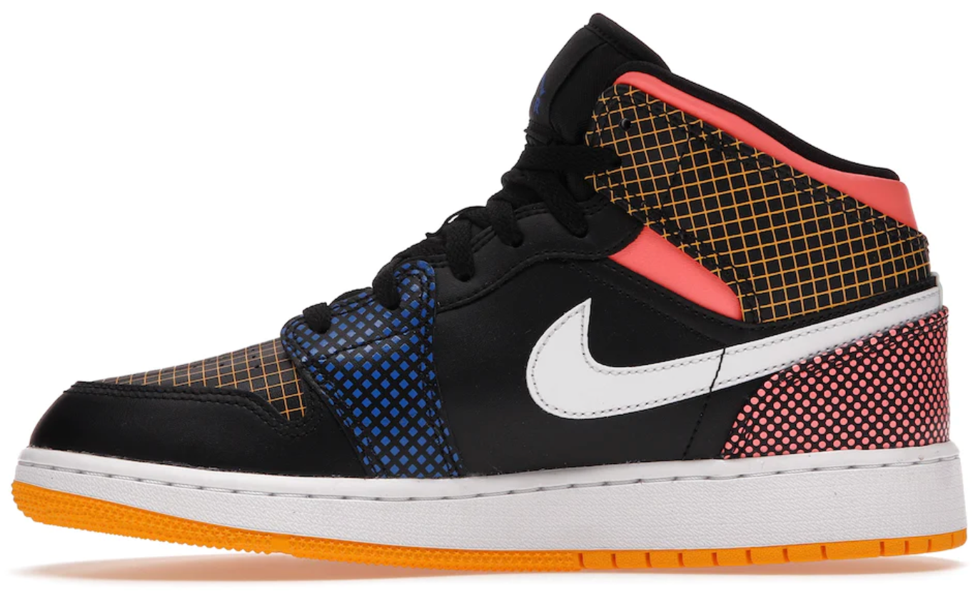 Air Jordan 1 Mid MMD 'Multi-Color Grid' (GS)