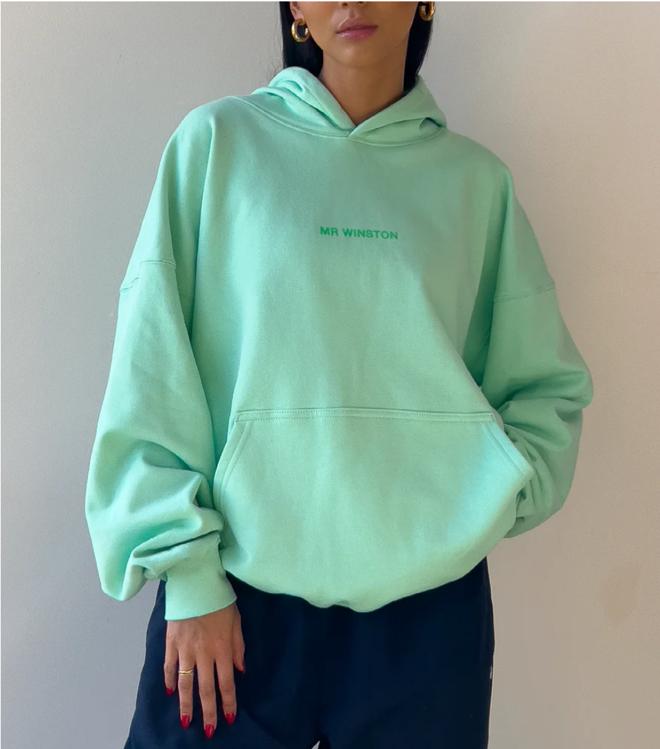 Mr Winston Co Puff Hooded Sweat 'Green Apple'