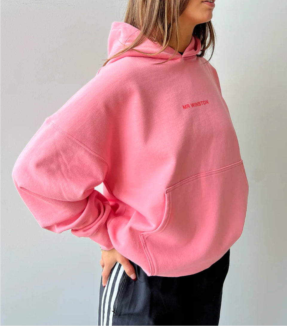 Mr Winston Co Puff Hooded Sweat 'Vintage Pink'